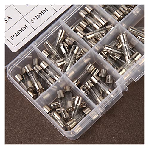 Kit de fusibles de tubo de vidrio rápido 5 x 20 mm, 100 piezas miniatura 6