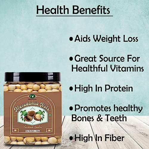 Image of NatureOnus Macadamia Nuts 100gms | No Added Preservatives, Gluten-Free | Additive-Free Snack, Grade A, Crunchy, perfect for guilt-free snacking