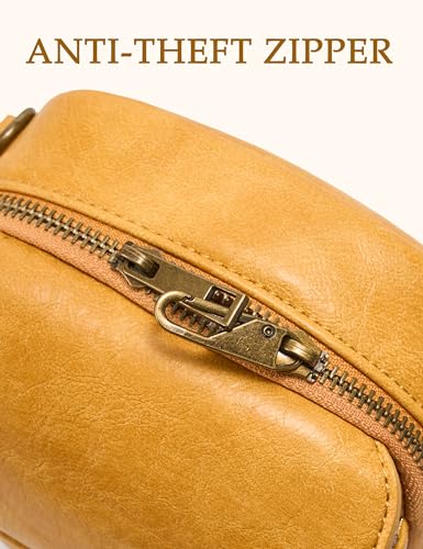 Image of Yarnic Small Crossbody Bag, Vegan Leather Cell Phone Purse for Women, Vintage Wallet Bag with Card Slots