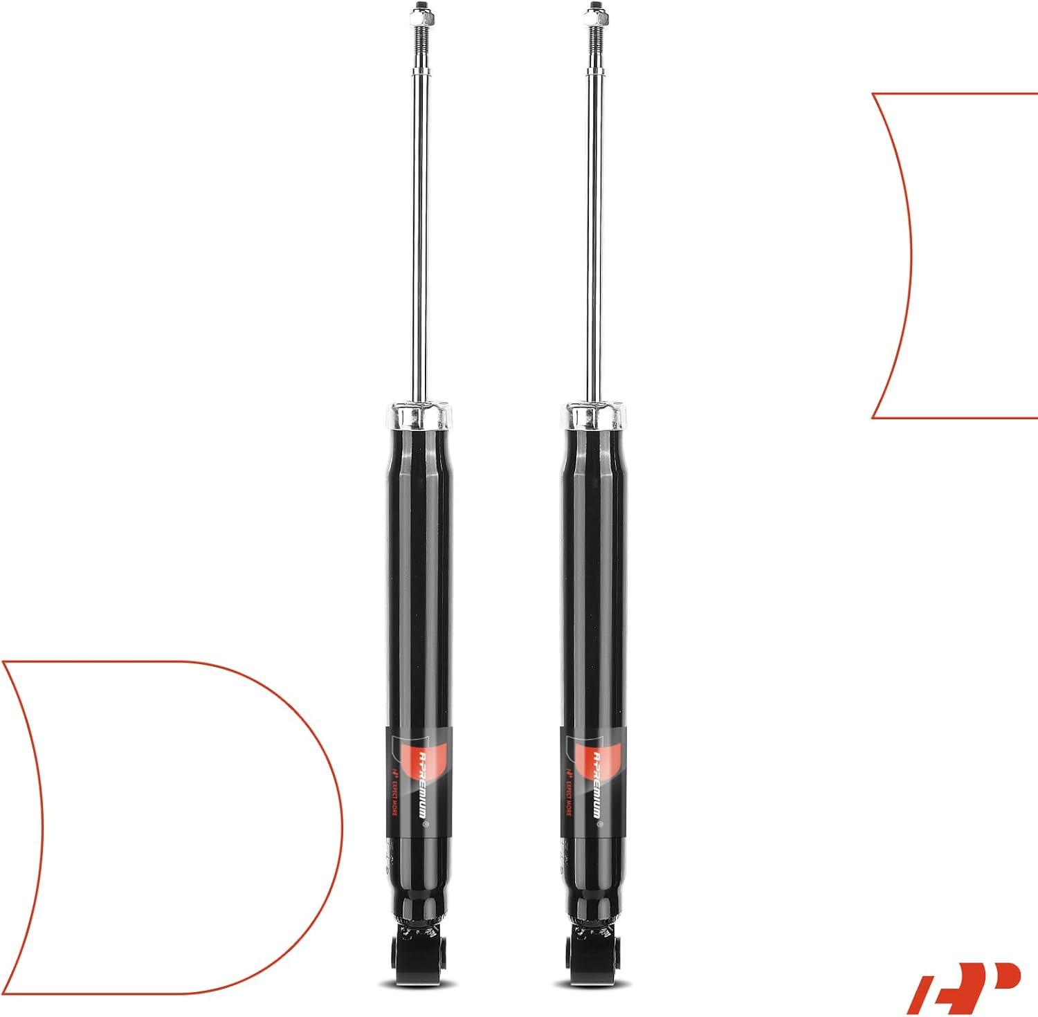 A-Premium Rear Suspension Shock Absorber Compatible with Hyundai Azera 2006-2007, Sonata 2006-2008 & Kia Amanti 2007-2009, 2-PC Set