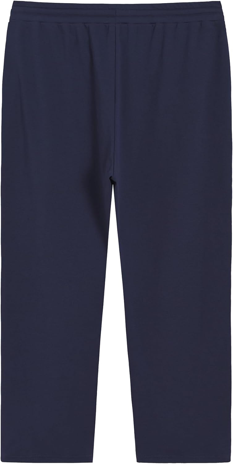 Weintee Women's Plus Size Petite Drawstring Knit Pants with Pockets