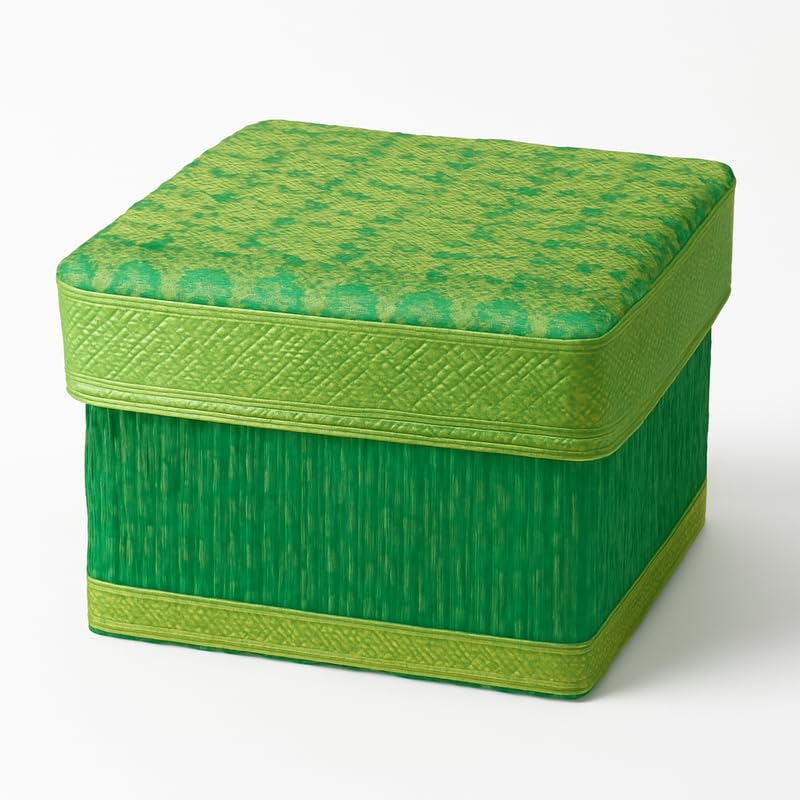 Image of Havilah Korai Grass Box Handmade River Grass All Purpose Multi Storage Box Hand Crafted In india /Jewel Storage /Gift Box /Luxary - 22 Cm x 12 cm x 12 cm - 1 Pc Green
