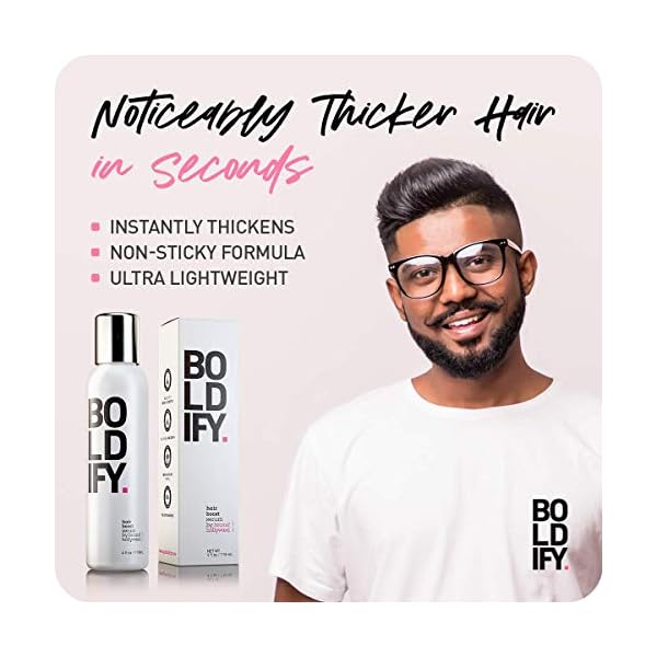 BOLDIFY-3X-Biotin-Hair-Thickening-Serum-Get-Thicker-Hair-Day-One-Natural-3-in-1-Hair-Retention-Leave-In-Conditioner-Plumping-Blow-Out-Treatment-Healthy-Looking-Hair-Growth-8oz Boldify Hair Thickening Serum - Hair Thickening Products for Women - Instant Hair Thickener - Natural 3-in-1 Hair Volumizer for Fine Hair, Leave-In Conditioner, & Plumping Blow Dryer Treatment - 8oz