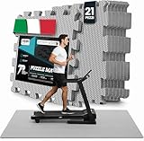 Tappeto Da Fitness A Puzzle【Set Da 21 Tappetini】Materassino Antiscivolo Da Palestra Componibile Con Protezione Antiurto Per Pavimenti, Tappetino Palestra, Pesi Workout Ginnastica Sport Piscina Garage
