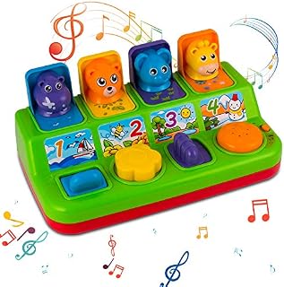 YEEBAY Interactive Pop Up Animals Toy with Music, Animal Sound, Activity Toys