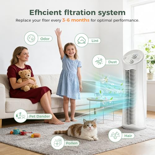 Image of 6 PACK U Filter Replacement Compatible with Honeywell HHT270, HHT290 | Compatible with Febreze FRF102B, True HEPA High-Efficiency Activated Carbon Filter for Home Large Room
