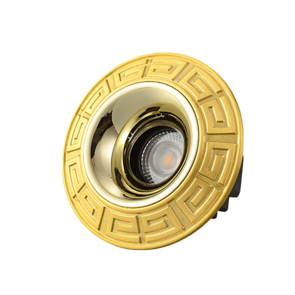 WLBHWL 4.3inch Brass LED Downlight, 6W, 8W, 10W, 12W, 14W COB Recessed Ceiling Light, 3-CCT 3000K-6000K, CRI>90, Adjustable Angle?(1 Pack)