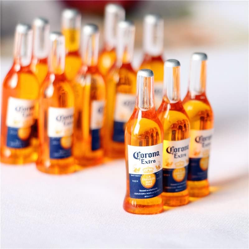 Miniatura 5 de SXFSE Accesorios de decoración de casa de muñecas, adorno de casa de muñecas 112, 11 piezas, mini botella de cerveza, juguete de comida en miniatura