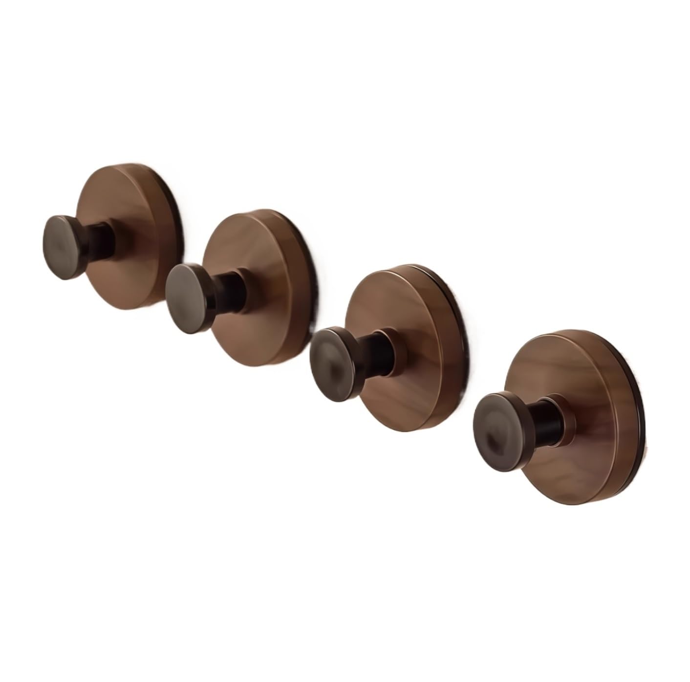 Haczyk Ścienny Haki Ścienne Z Przyssawkami Drewna Orzechowego, Bez Wiertarki, Zdejmowane, Wielokrotnego Użytku Dekoracyjny(4pcs)