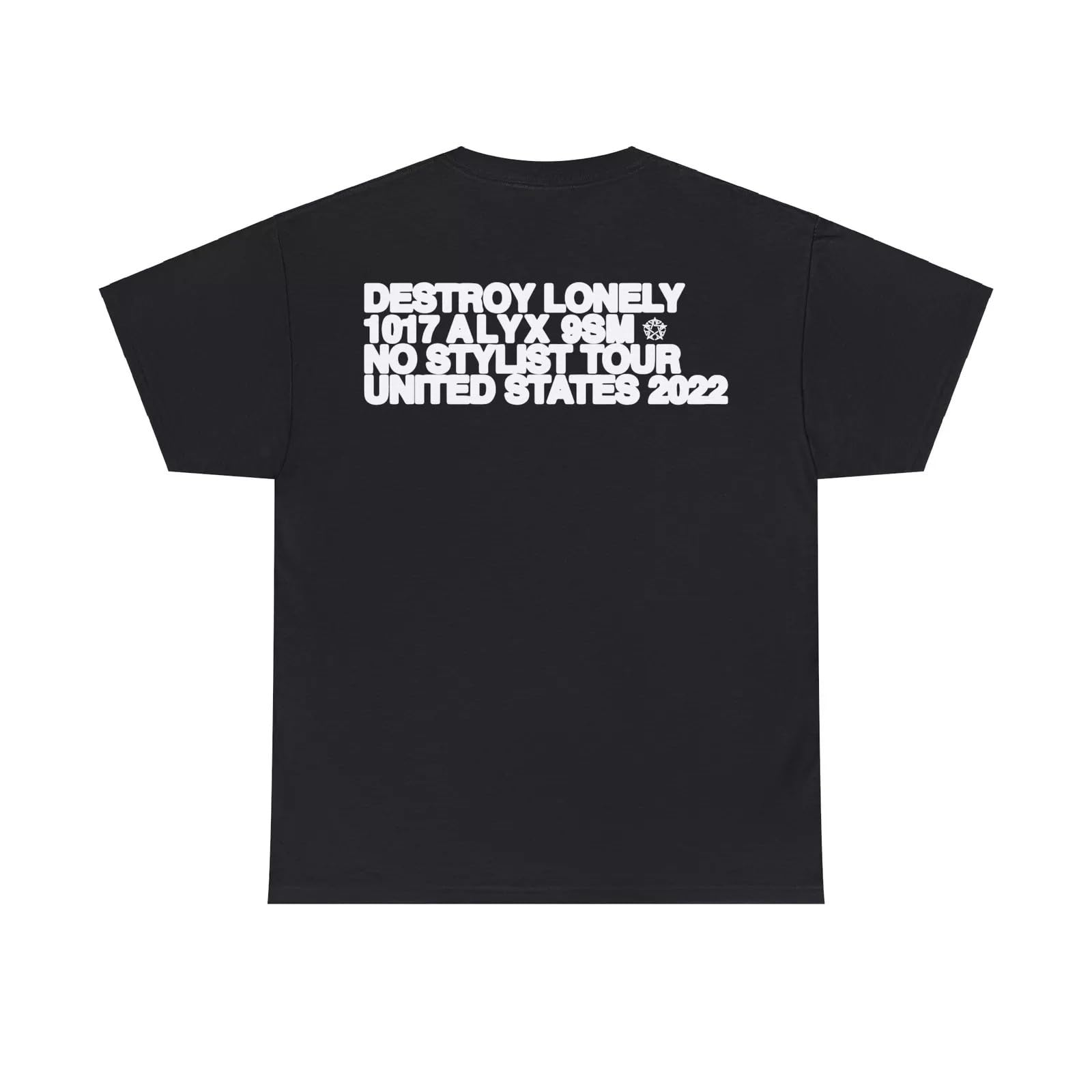 WRdrtFTYH Destroy Lonely No Stylist Tour Merch T-Shirt Black XXL