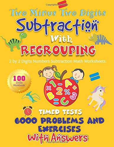 Buy Two Minus Two Digits Subtraction With Regrouping 100 Practice ...