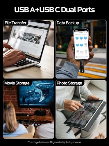 Solución de espacio con el SSD externo portátil de doble conector para Mac 3