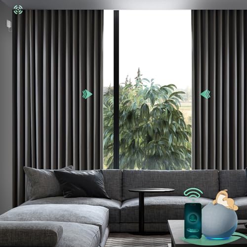 Yoolax Smart Retractable Curtain Compatible with Alexa and Google Home,