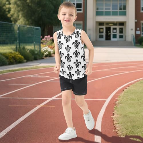J JOYSAY Black Sea Turtle Boys Tank Top Sleeveless Muscle Shirts Quick Dry Kids T-Shirts 3-15T 5