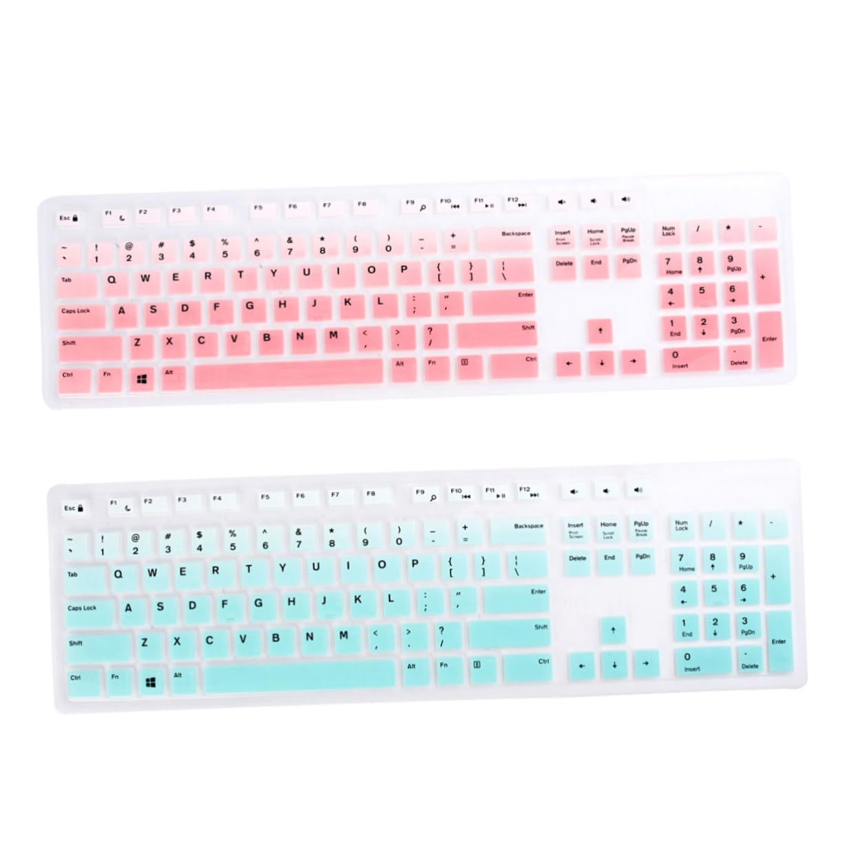 Funda de silicona para teclado DOITOOL de 2 piezas, protector fácil de limpiar compatible con Kbp 8