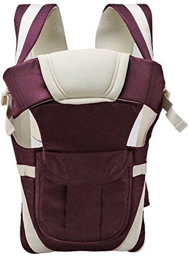 Chinmay Kids Baby Carrier Cum Kangaroo Bag Belt with Hip Seat and Head Support for 0-12 Months (Purple)