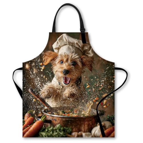 Image of Nuxovilar Cute Apron with Pockets, 26.77 * 30.7 Inches, Versatile for Meal Prep, Baking, Holiday Cooking