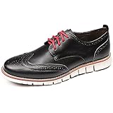 LAOKS Men's Brogues Oxford Wingtip Genuine Leather Dress Shoes for Business Casual Lace-up