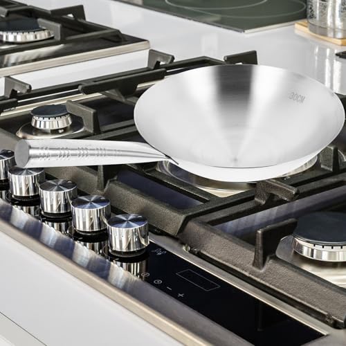 Wok de acero inoxidable Zerodeko con mango ergonómico miniatura 6