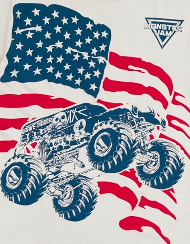 Monster Jam July 4th Matching Family T-Shirt Toddler to Adult Grave Digger2
