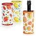 COM-FOUR® 3x refrigeratore per bottiglie per bevande - collare di raffreddamento per bottiglie di vino, spumante e acqua - sacco isolante [la selezione varia] (03 pezzi - 21 x 8,5 cm - frutta)