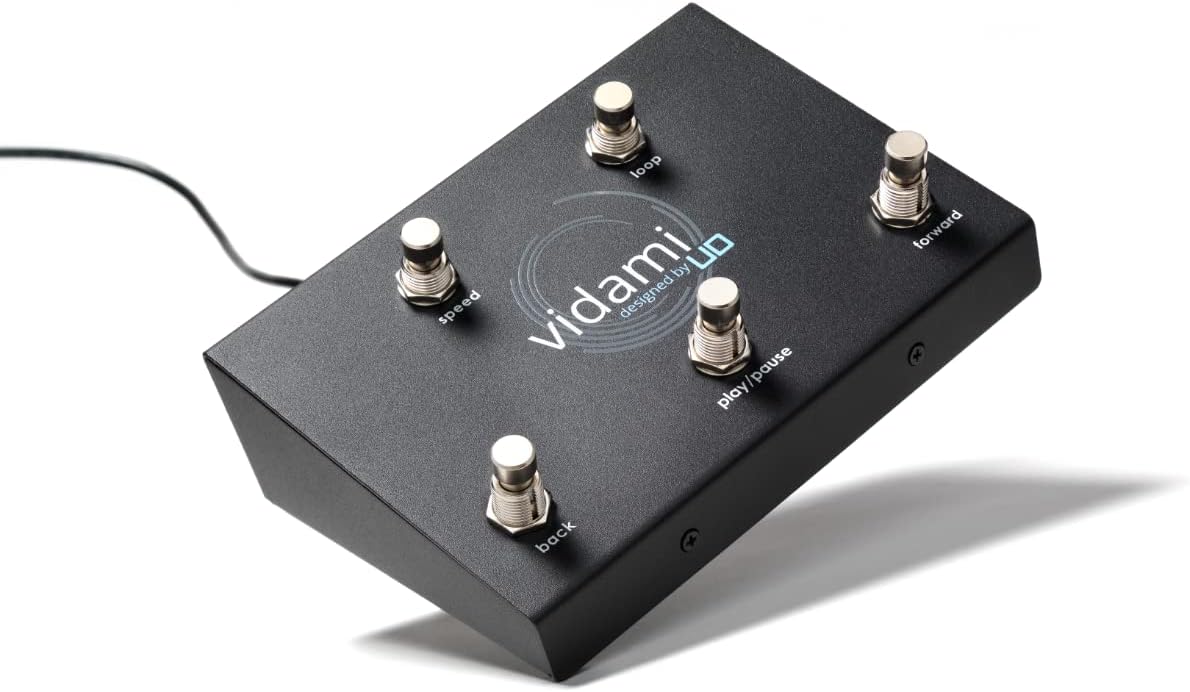 Vidami YouTube Hands Free Video Controller for PC or Mac - Foot pedal controller for Video Looping - Helps Musicians Slow Down & Loop Online Videos for Faster Learning - Made in the USA