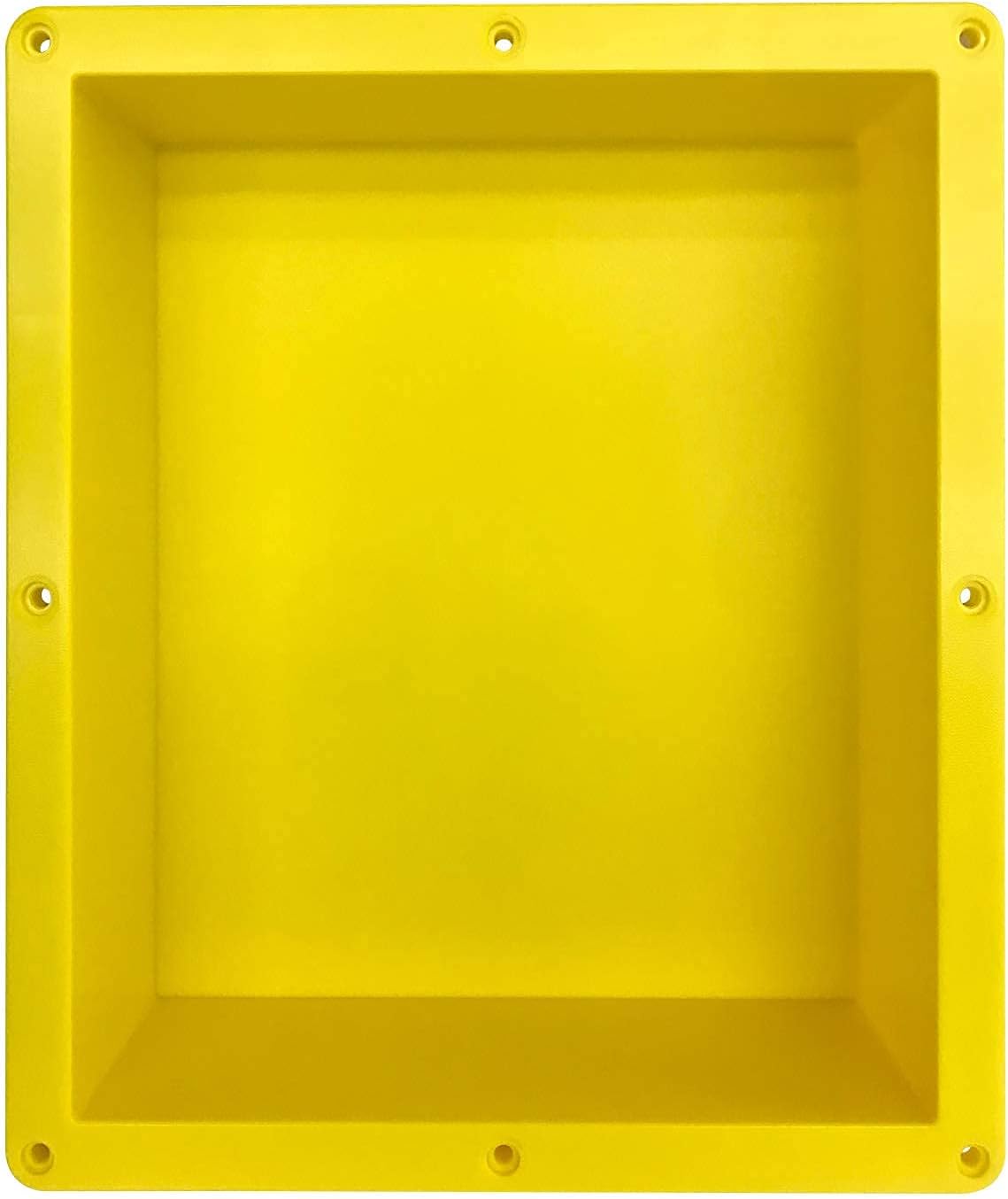 Uni-Green Shower Niche Ready for Tile 16" ×14" × 4" Bathroom Recessed Shower Niche Rectangle Leak Proof Shower Shelf Organizer for Shampoo & Toiletry Storage Yellow