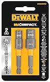 DEWALT Magnetic MAX IMPACT Double Ended Carbon Steel Nut Driver (2-Pack) which includes 1/4 to 5/16 and the 3/8 to 7/16 Nut Drivers for a 1/4'' Impact Driver, (DWADNDMI2)