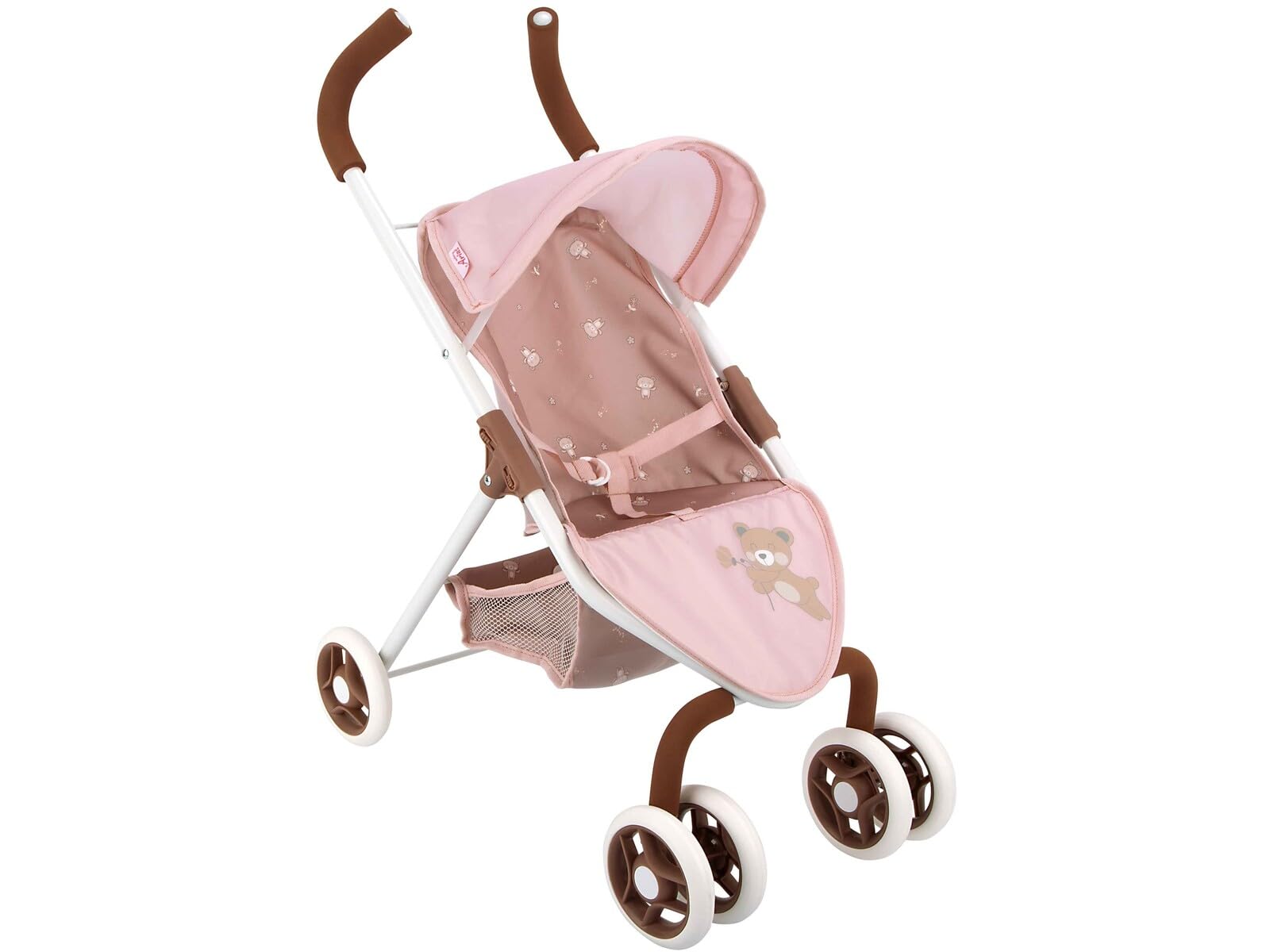 ARIAS - Poussette de la collection Bear. Pliable et avec roues avant pivotantes. La hauteur du guidon est de 62 cm. Dimensions : 29 x 53 x 60 cm. Jouet pour enfants à partir de 3 ans (ARI40862)