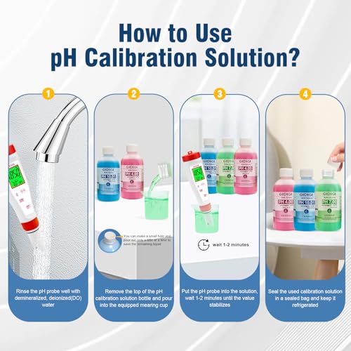 Image of pH Meter Calibration Solution Kit, Includes 4.00, 7.00 and 10.01