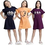 T2F Girls Night Gown(GLS-GOWN-05_Multicolor_7-8 yrs)