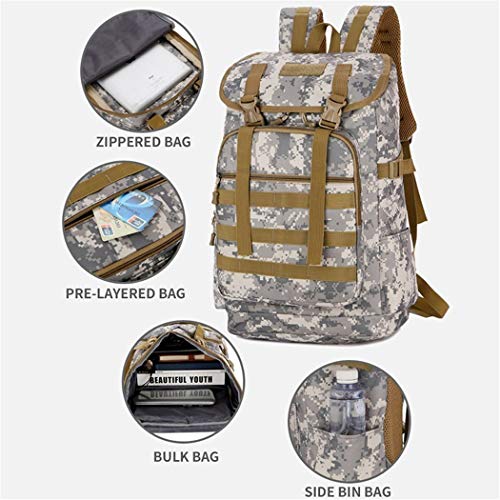 Sac à dos tactique noir imperméable pour camping et chasse - 4