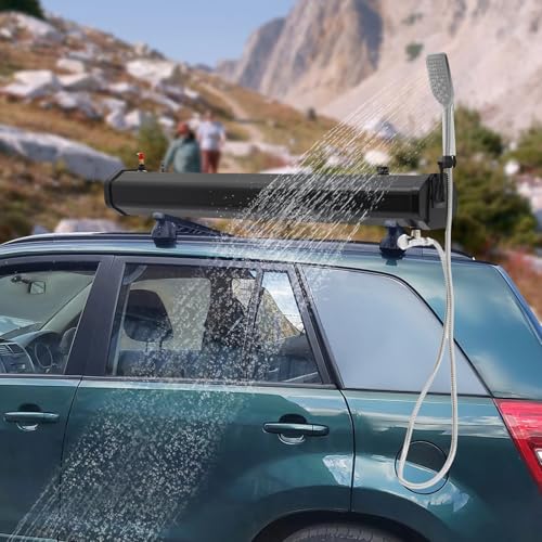 Ducha portátil para camping GUEYYSAN, tanque de agua presurizado montado en techo, capacidad 5.28 galones miniatura 7