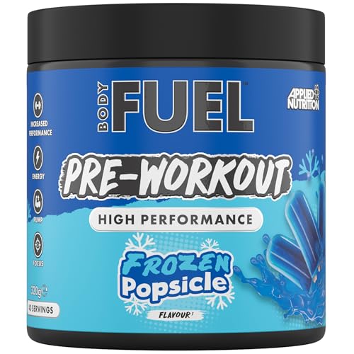 Applied Nutrition BodyFuel Pre-Workout Powder - Energy, Strength & Endurance Booster with Creatine, Citrulline & Beta-Alanine Sugar-Free Pre-Workout (320g - 40 Servings) (Frozen Popsicle)