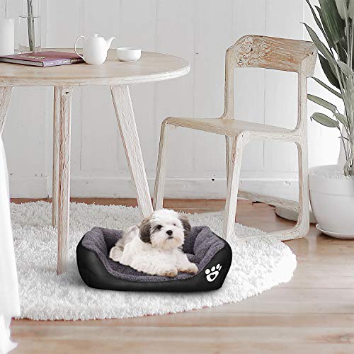 AcserGery Haustier Katzenbett Kissen Weich Hundebett Warm Hundeschlafplatz Katzendecke Hundematratze Hundesofa Katzensofa (Plüsch grau)