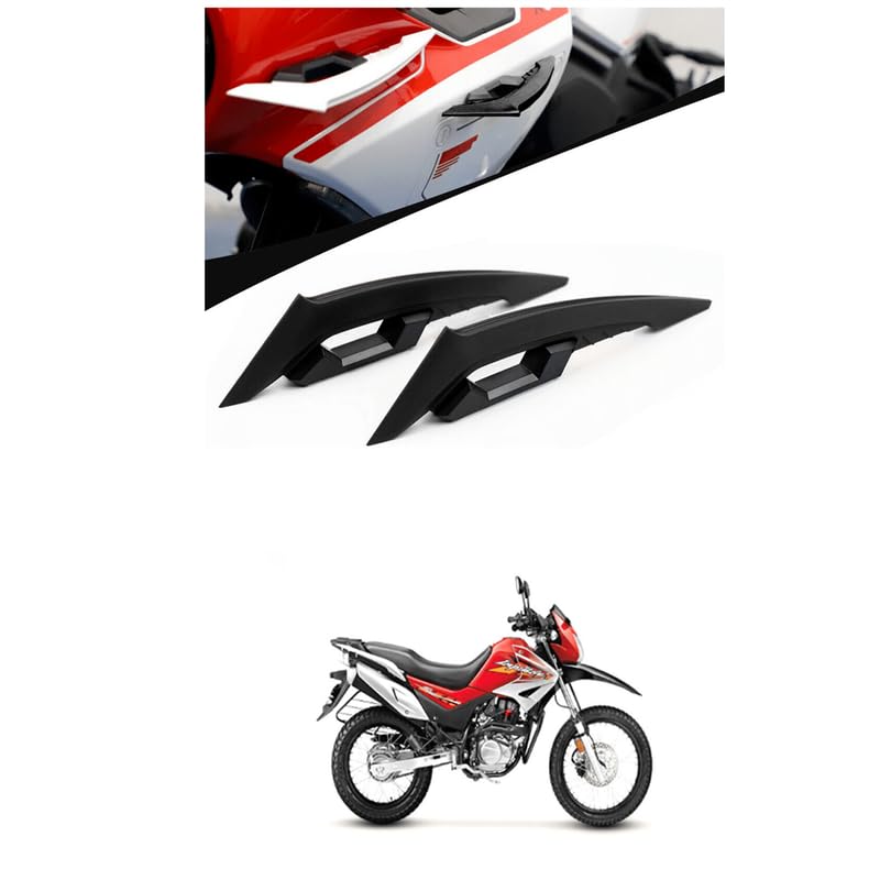 LOVMOTO Universal Motorcycle Side Winglet Aerodynamic Wing Spoiler Helmet Fairing Winglets Side Spoiler Deflector Air Wing Kit for Motorbike Bikes (Black) Comfortable with Imp-ulse-image-20