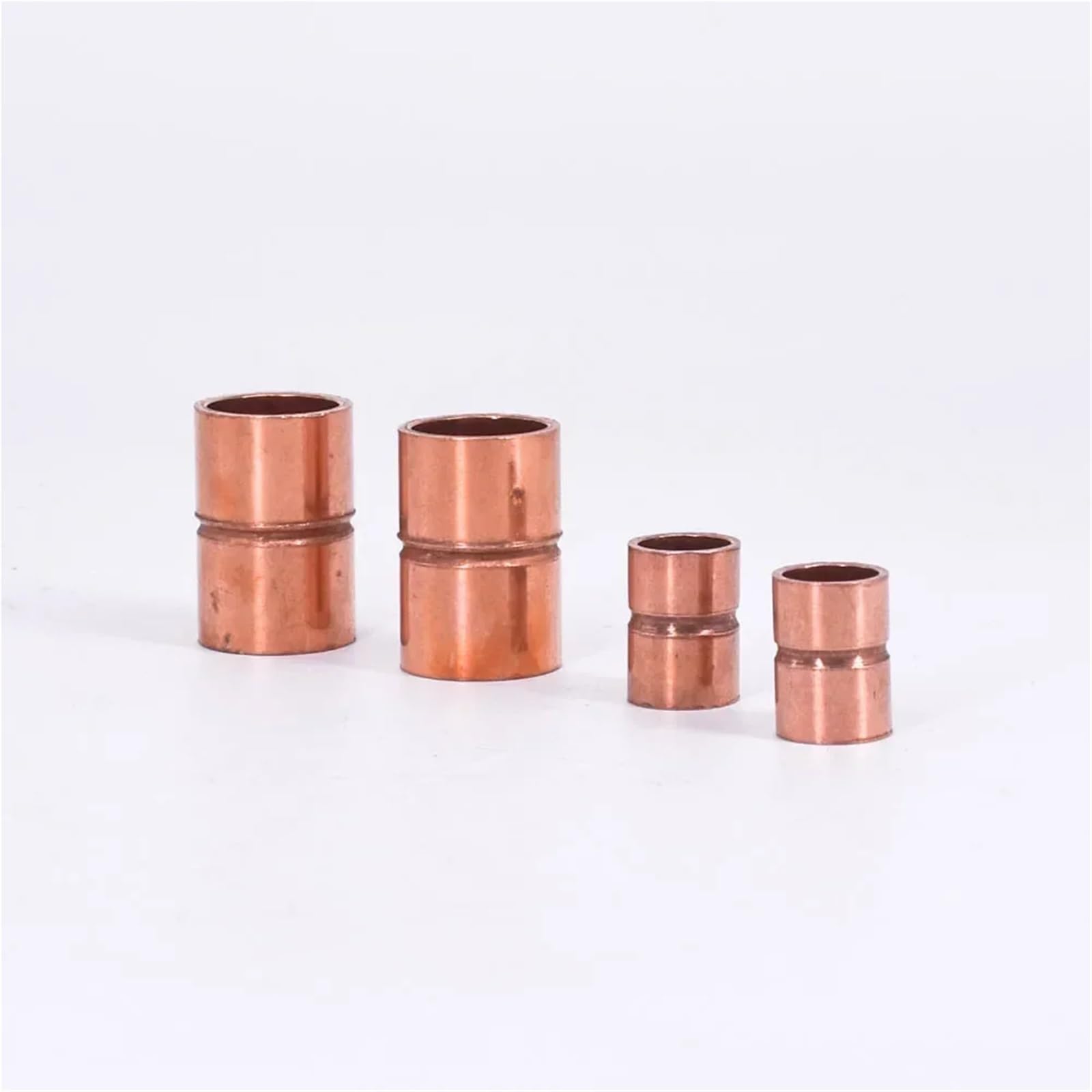 6.35-159mm 1/4" 3/8" 1/2" 5/8" 3/4" 1" -6.25" ID Copper End Feed Solder Straight Coupling Pipe Fitting Connector Air Conditioner(1.9x0.8mm) Brass Hose