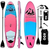 Roc Inflatable Stand Up Paddle Boards 10 ft 6 in with Premium SUP Paddle Board Accessories, Wide Stable Design, Non-Slip Comfort Deck for Youth & Adults (Pink, 10 Ft 6 in)