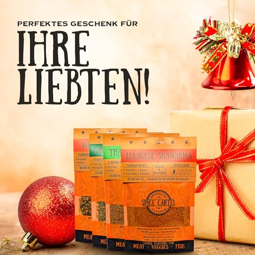 Libanesisches Shawarma von Spice Cartel. Handgemachte Kräuter- und Gewürzmischung, inspiriert vom Libanon. Erwecken Sie Ihr Hähnchen mit dieser köstlichen Marinade zum Leben. 35 g wiederverschließbare