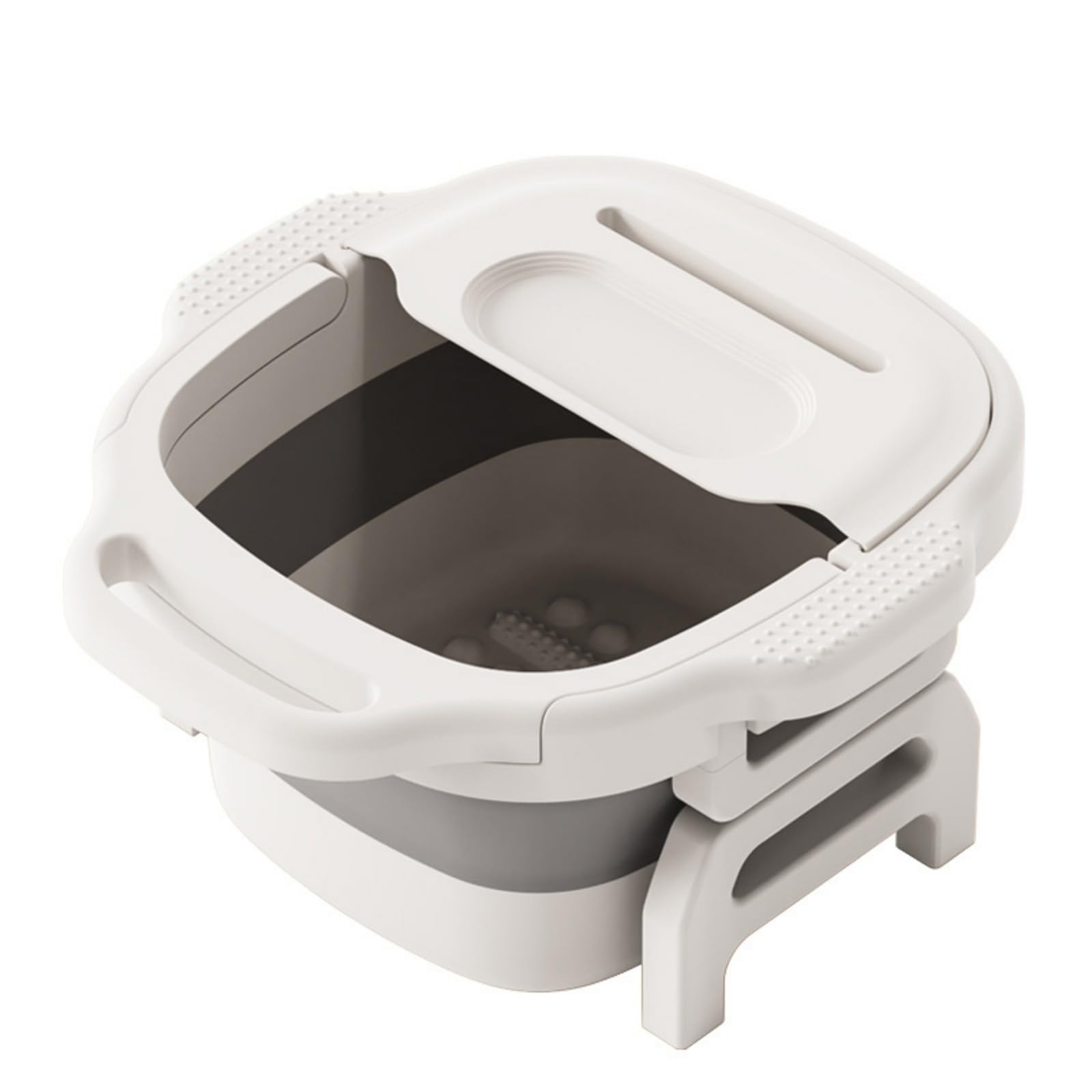 Oxxggkao Portable Foot Soaking Tub with Built in Massage Points and Sturdy Supports Legs for Stability PP Foot Tub