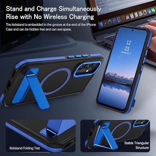 Coque Samsung A54 5G magnétique mate résistante rayures avec béquille - 3