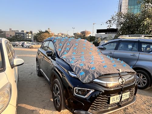 Image of AUTOUNIKO Waterproof Spike Car Cover for Maruti Suzuki S Presso for Dogs & Monkeys Complete Protection from Dogs & Monkeys Compatible with All Hatchback,Sedan and SUV Cars 13.4 Feet Universal Size