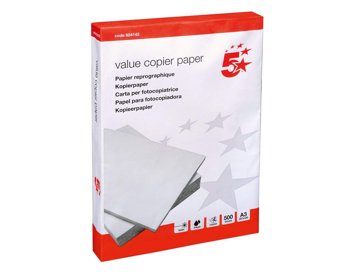 3 X Value Copier Paper Multifunctional FSC Ream-Wrapped A3 White [500 Sheets]