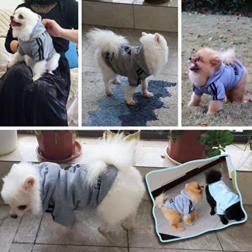 Hundemantel Hund Hoodies Kleidung, Pet Puppy Katze Niedlicher Baumwoll Warm Hoodies Coat Pullover(Grau, XS)