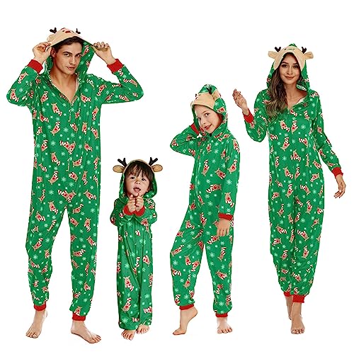 MUYOGRT Pijama Navidad Familia, Conjunto Pijama Familiar a Juego, Pijamas de Navidad Renos Estampada, Pijama Navideños Familiar para Mujer, Hombre, Niños(02, Mama)