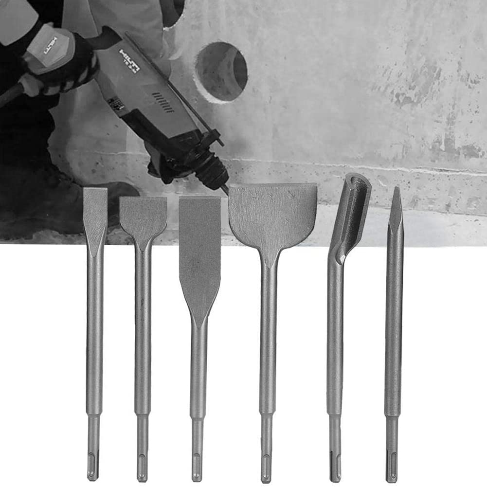 6 cinceles de martillo giratorio 40 , cinceles de martillo SDS Plus para pared de hormigón