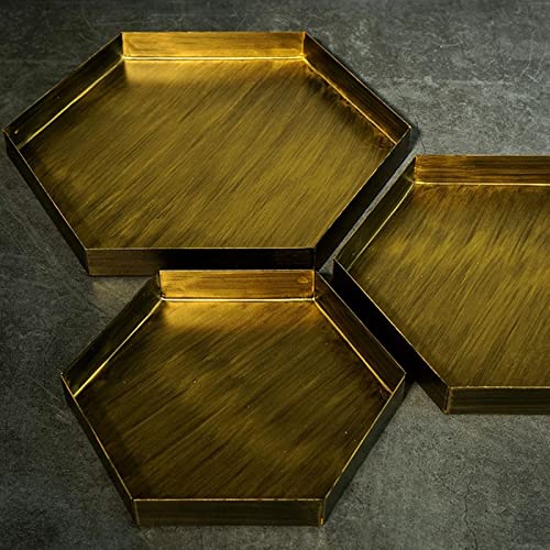 Plateau de service marron pour rangement de cosmétiques et bijoux - 4
