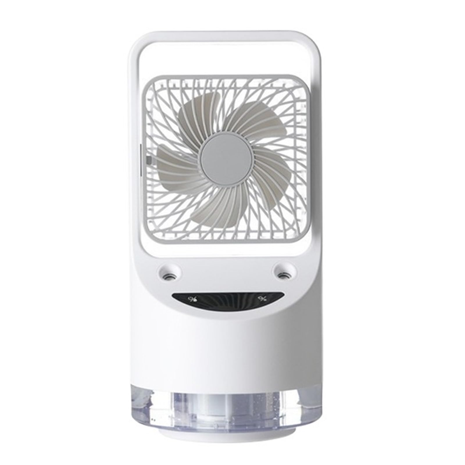Air Cooling Fan With Dual Spray Humidifier Multifunctional Home Appliances 3 In 1 USB Rechargeable Water Mist Night Light Airflow Comfort Refreshing Breeze