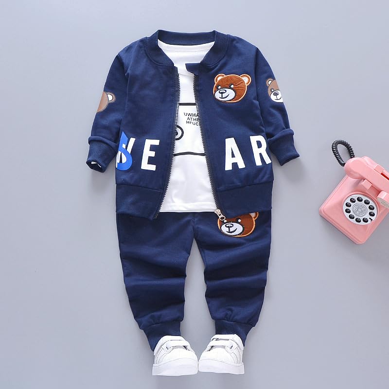 Squyzee 3 Piece Casual Suit- Korean Style (Blue, 4 Years) - Image 2 thumbnail