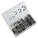 NEIKO 50455A E-Clip Assortment Set | 300 PCS, 9 SAE Sizes, Heat Treated External Retaining Clips, 1/16" - 7/8 Inch | High Carbon Steel Circlip Kit, Anti Walk Washers, Retaining Rings